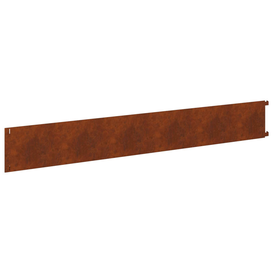 Gazonrand 20 pcs 102 x 15 x 4 cm Staal Roestig