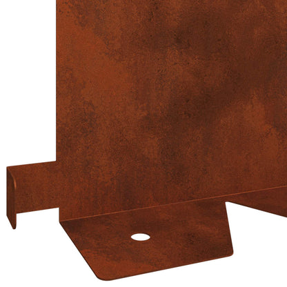 Gazonrand 30 pcs 102 x 15 x 4 cm Staal Roestig