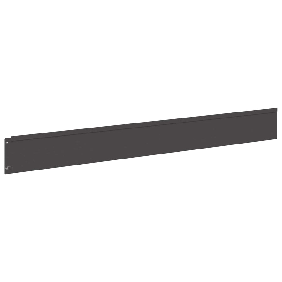 Gazonrand 10 pcs 100 x 12 cm Staal Zwart