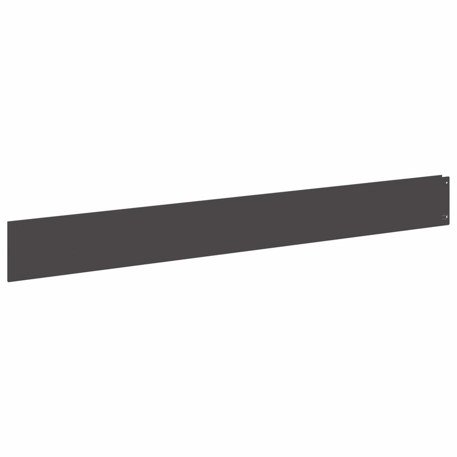 Gazonrand 20 pcs 100 x 12 cm Staal Zwart