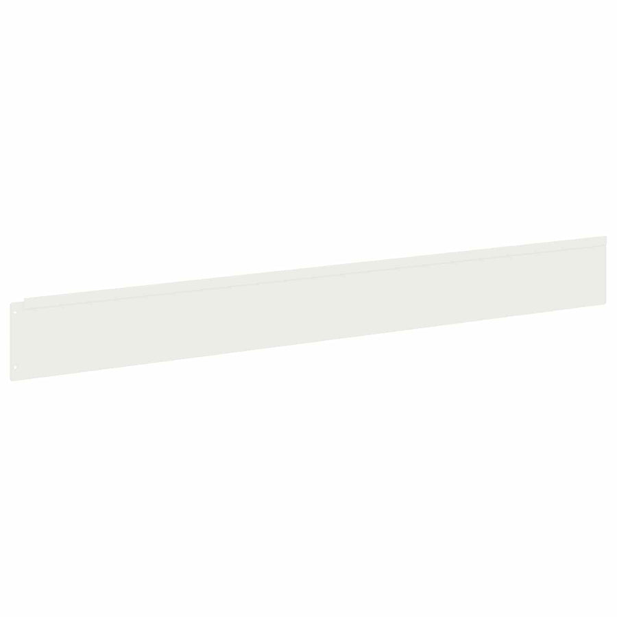Gazonrand 10 pcs 100 x 12 cm Staal Wit