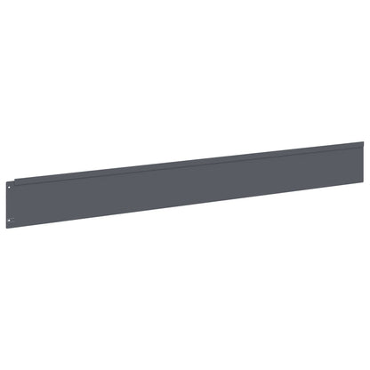 Gazonrand 30 st 100 x 12 cm Staal Antraciet