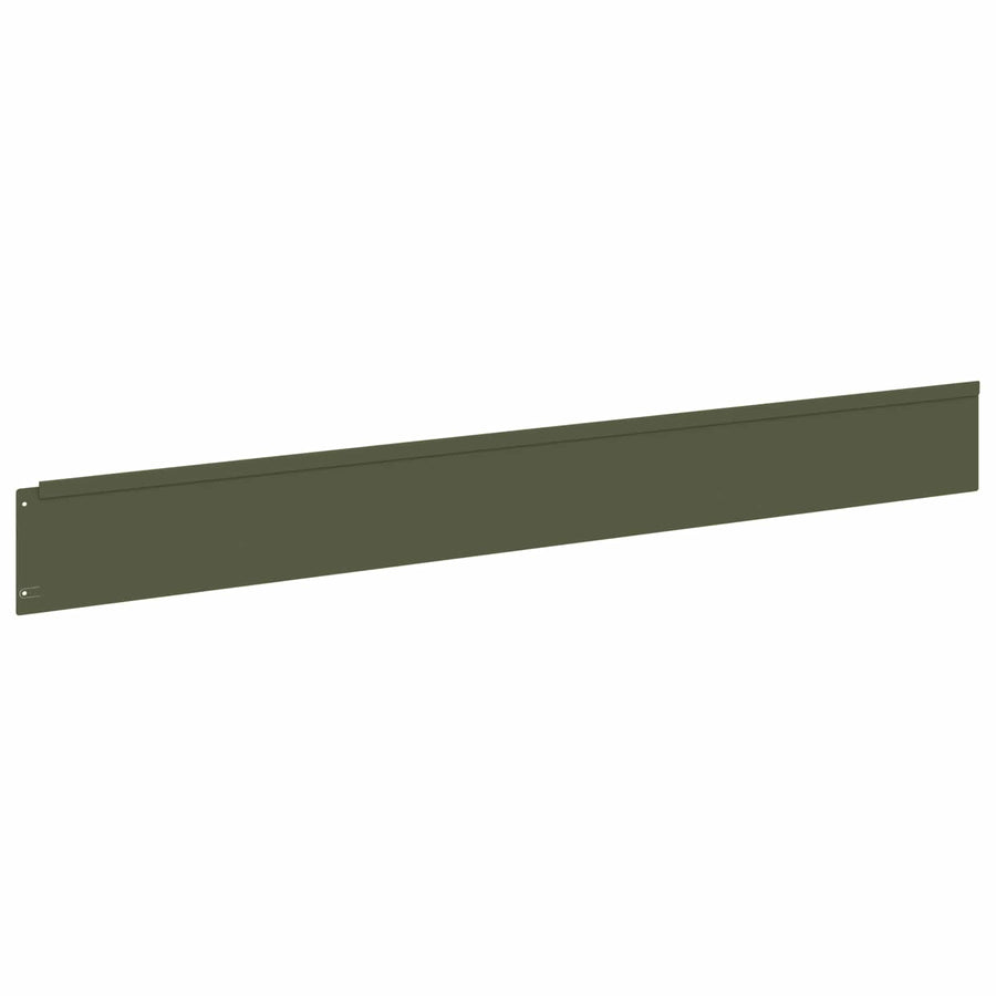 Gazonrand 50 pcs 100 x 12 cm Staal Olijfgroen