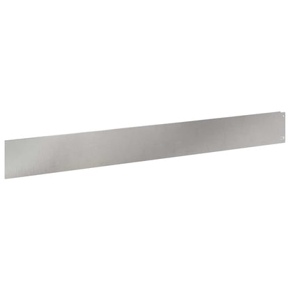 Gazonrand 20 pcs 100 x 12 cm Staal Zilverkleurig