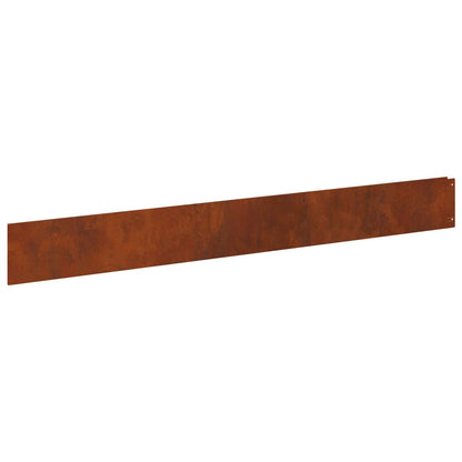 Gazonrand 50 pcs 100 x 12 cm Staal Roestig