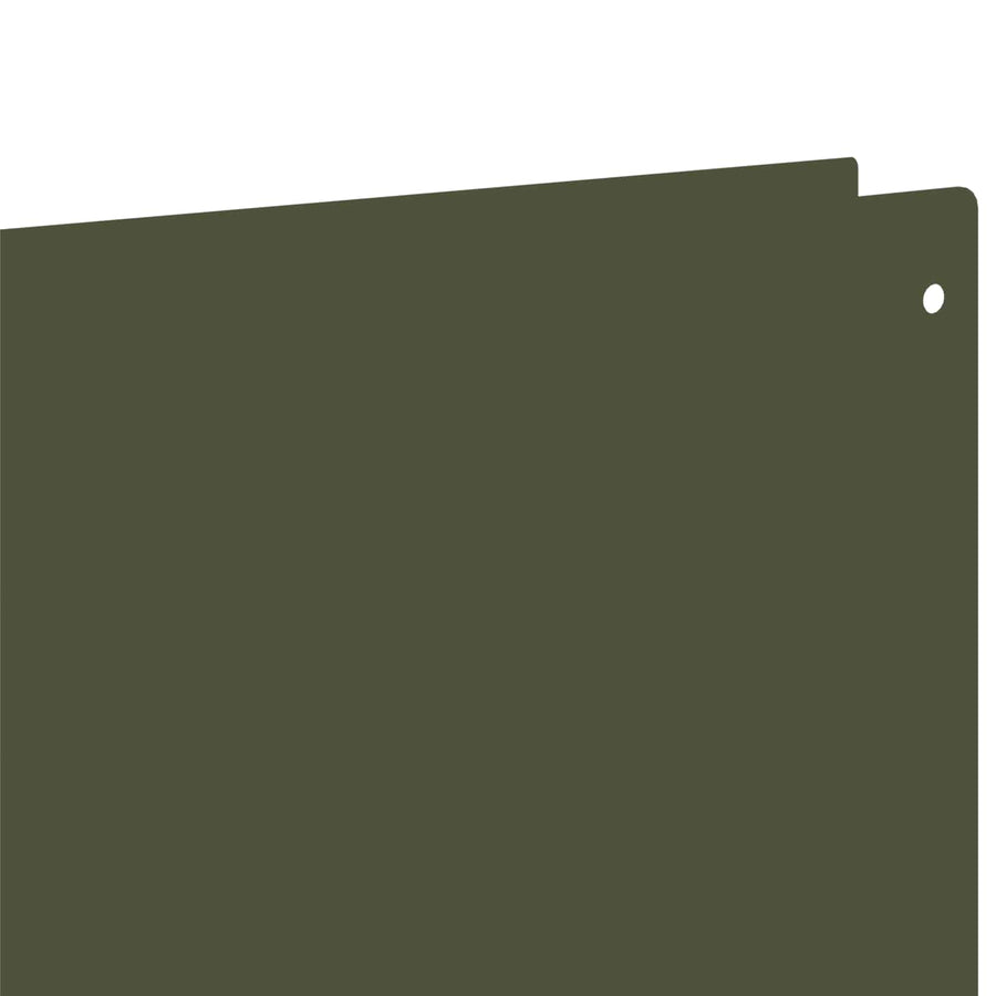Gazonrand 10 pcs 100 x 15 cm Staal Olijfgroen