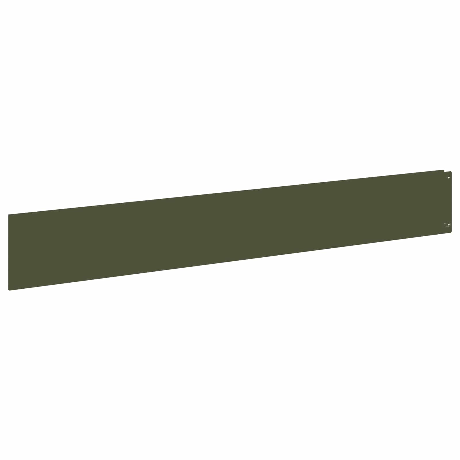 Gazonrand 10 pcs 100 x 15 cm Staal Olijfgroen
