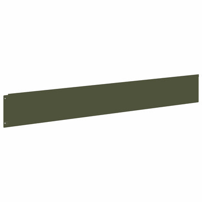 Gazonrand 30 pcs 100 x 15 cm Staal Olijfgroen