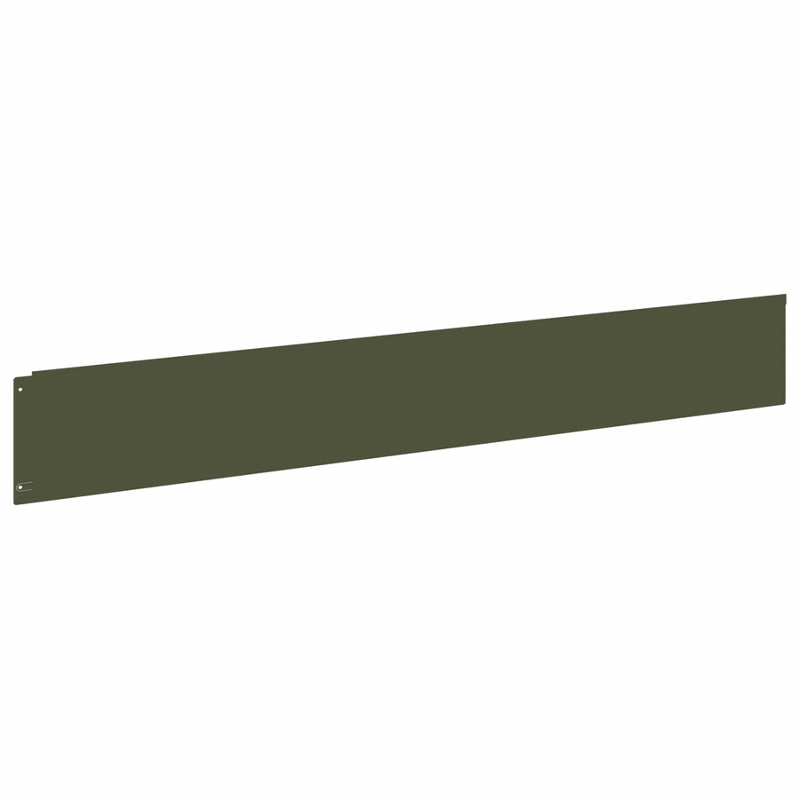Gazonrand 30 pcs 100 x 15 cm Staal Olijfgroen