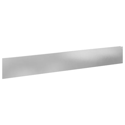 Gazonrand 20 pcs 100 x 15 cm Staal Zilverkleurig