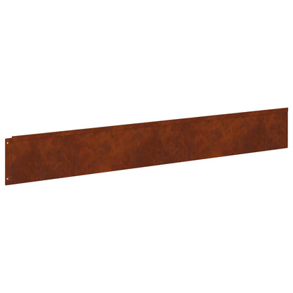Gazonrand 10 pcs 100 x 15 cm Staal Roestig