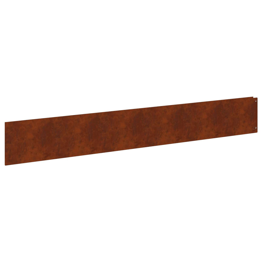 Gazonrand 20 pcs 100 x 15 cm Staal Roestig