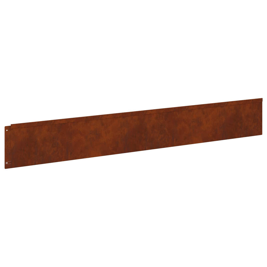 Gazonrand 30 pcs 100 x 15 cm Staal Roestig