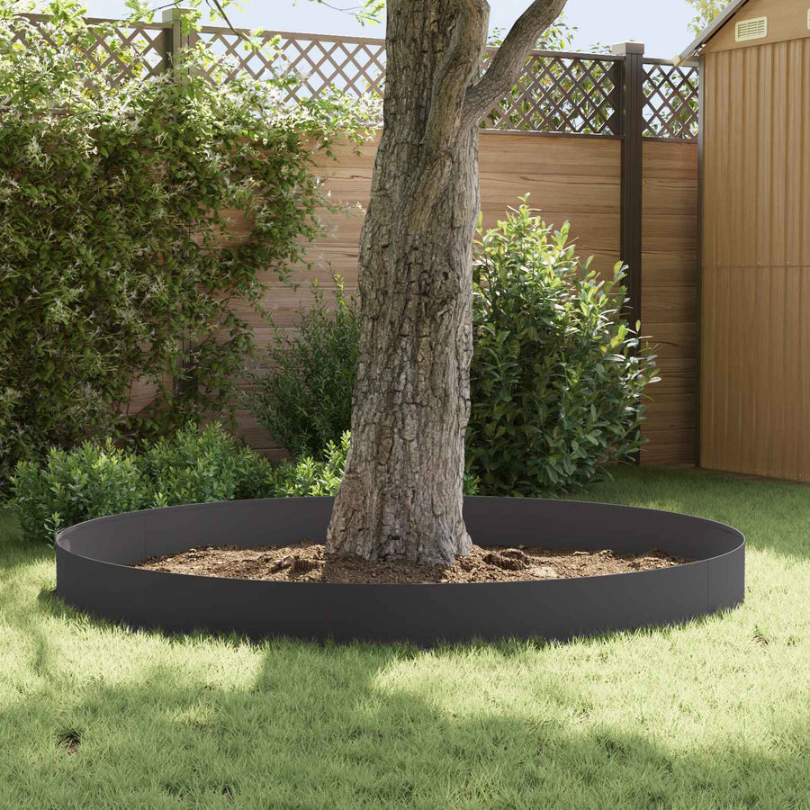 Gazonrand 20 st 100 x 18 cm Staal Zwart