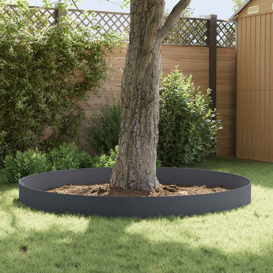 Gazonrand 30 st 100 x 18 cm Staal Antracietkleurig