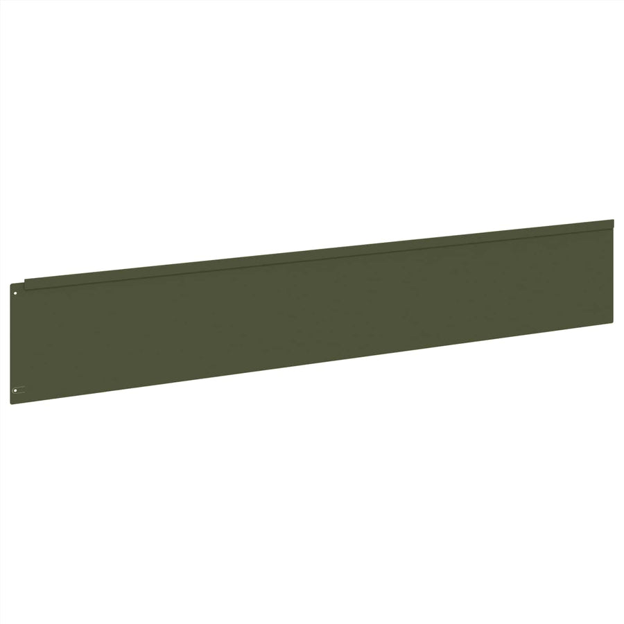 Gazonrand 20 st 100 x 18 cm Staal Olijfgroen