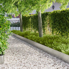 Gazonrand staal 100x18 cm zilver (30 stuks)