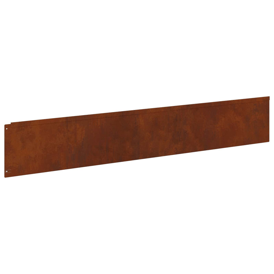 Gazonrand 20 pcs 100 x 18 cm Staal Roestig