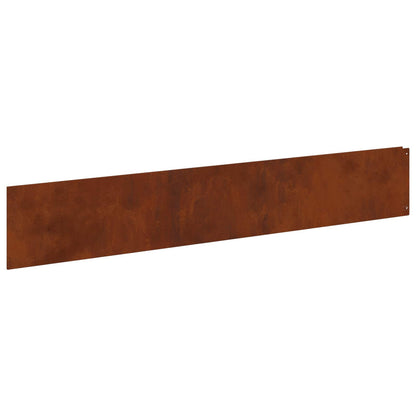 Gazonrand 30 pcs 100 x 18 cm Staal Roestig