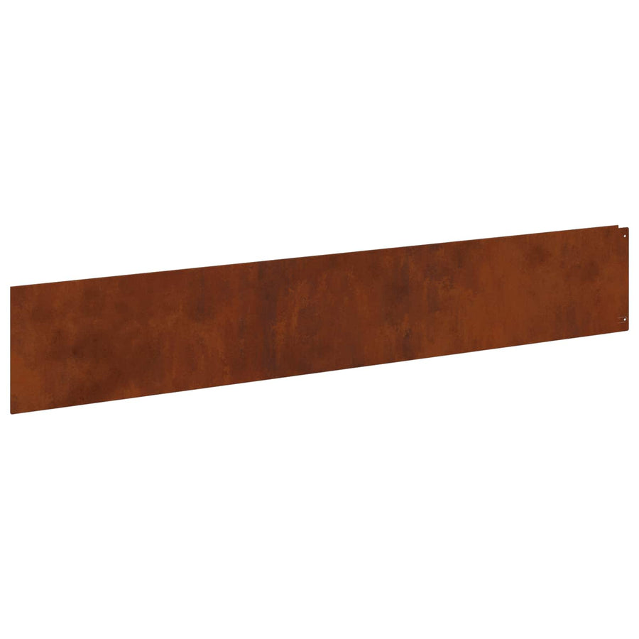 Gazonrand 30 pcs 100 x 18 cm Staal Roestig