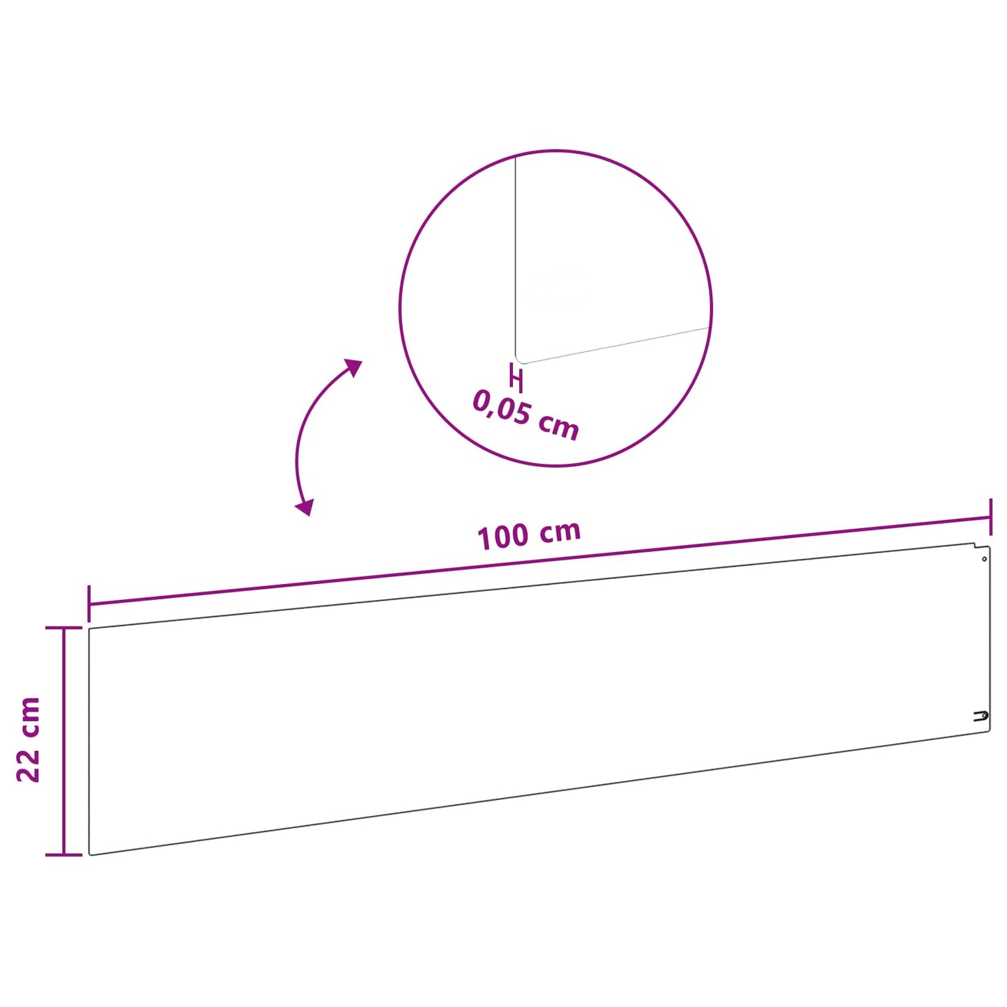 Gazonrand 10 st 100 x 22 cm Staal Zwart