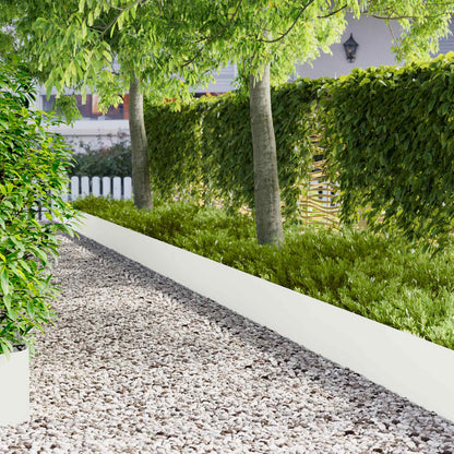 Gazonrand 20 st 100 x 22 cm Staal Wit