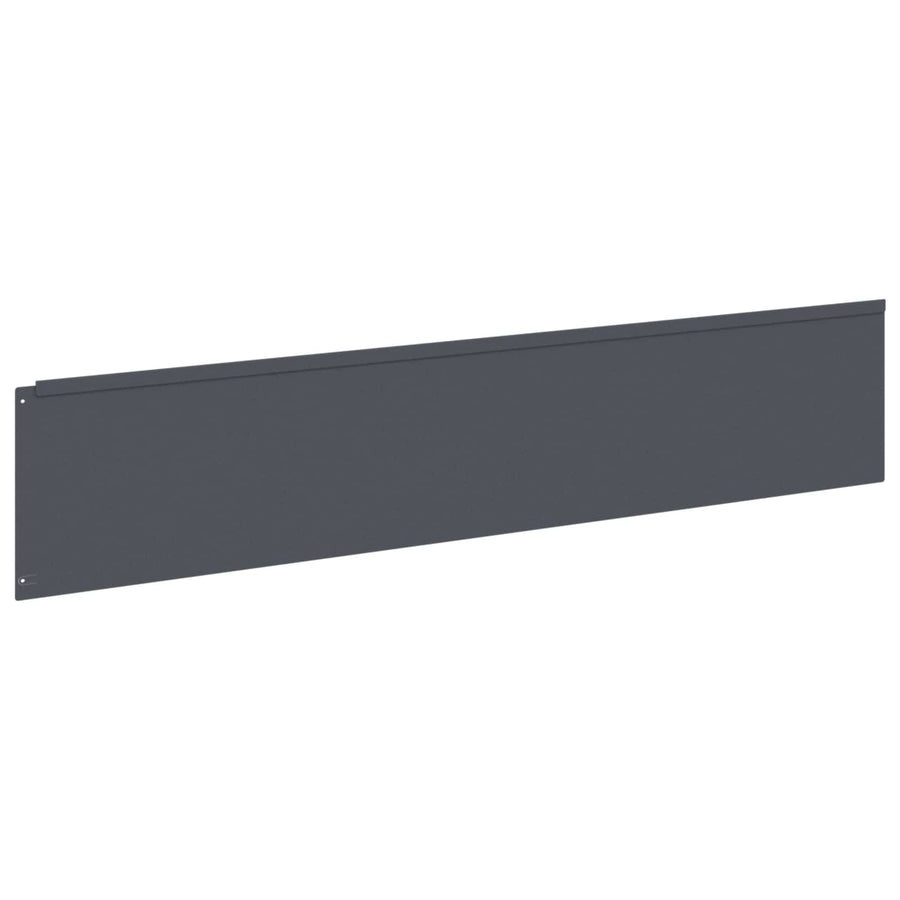 Gazonrand 10 st 100 x 22 cm Staal Antracietkleurig