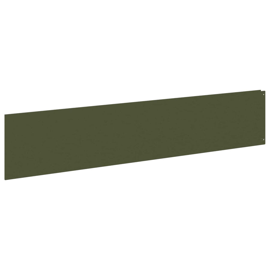 Gazonrand 20 st 100 x 22 cm Staal Olijfgroen