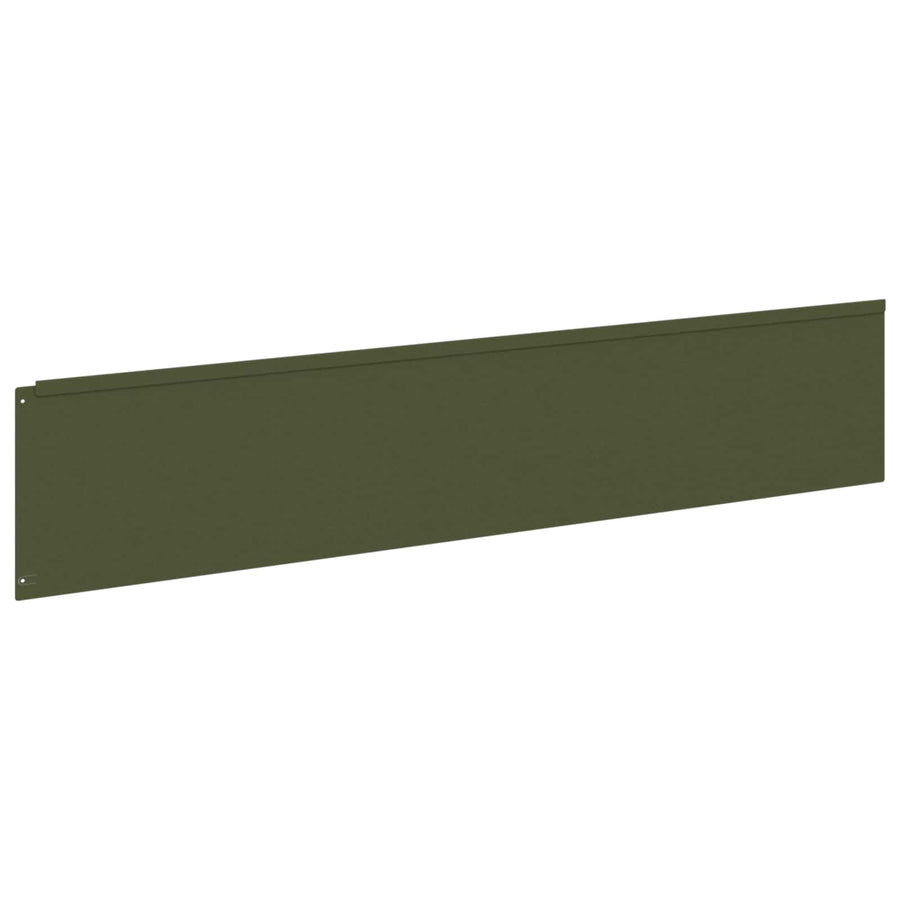 Gazonrand 20 st 100 x 22 cm Staal Olijfgroen