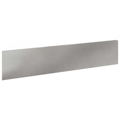Gazonrand 10 st 100 x 22 cm Staal zilver
