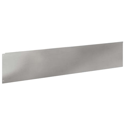 Gazonrand 10 st 100 x 22 cm Staal zilver