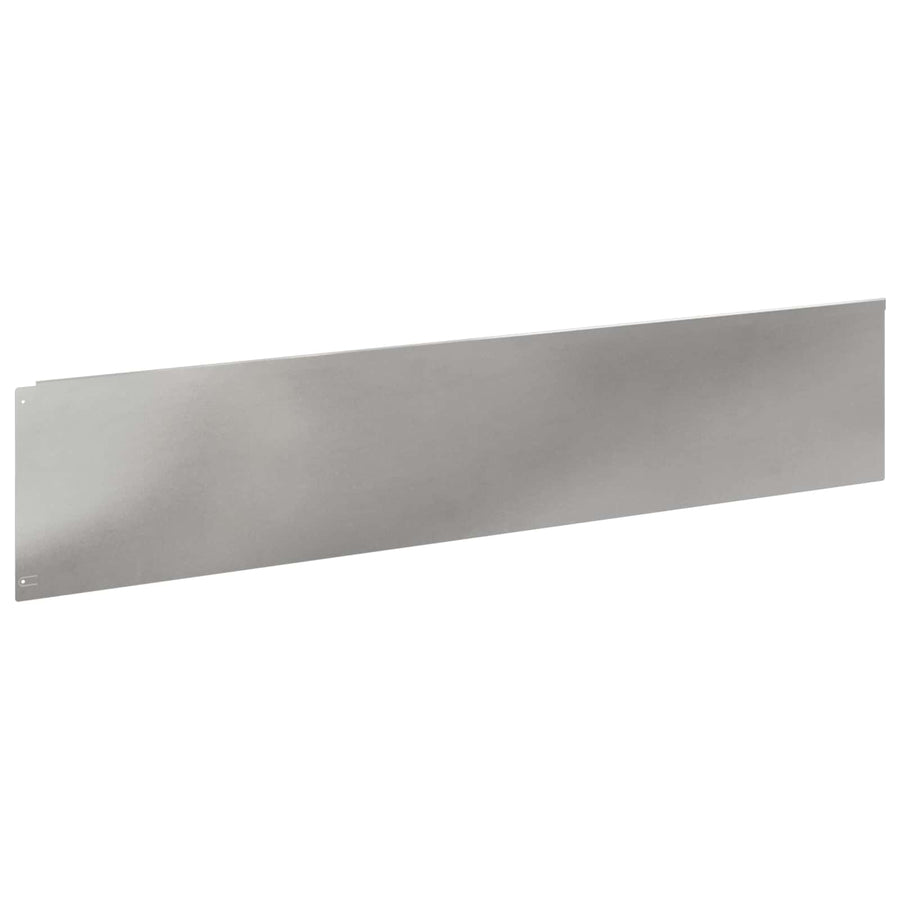 Gazonrand 10 st 100 x 22 cm Staal zilver