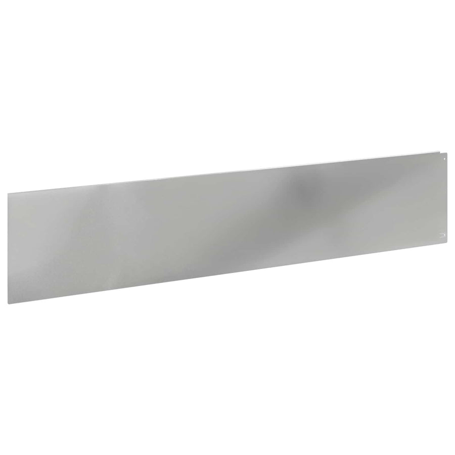 Gazonrand 10 pcs 100 x 22 cm Staal Zilverkleurig