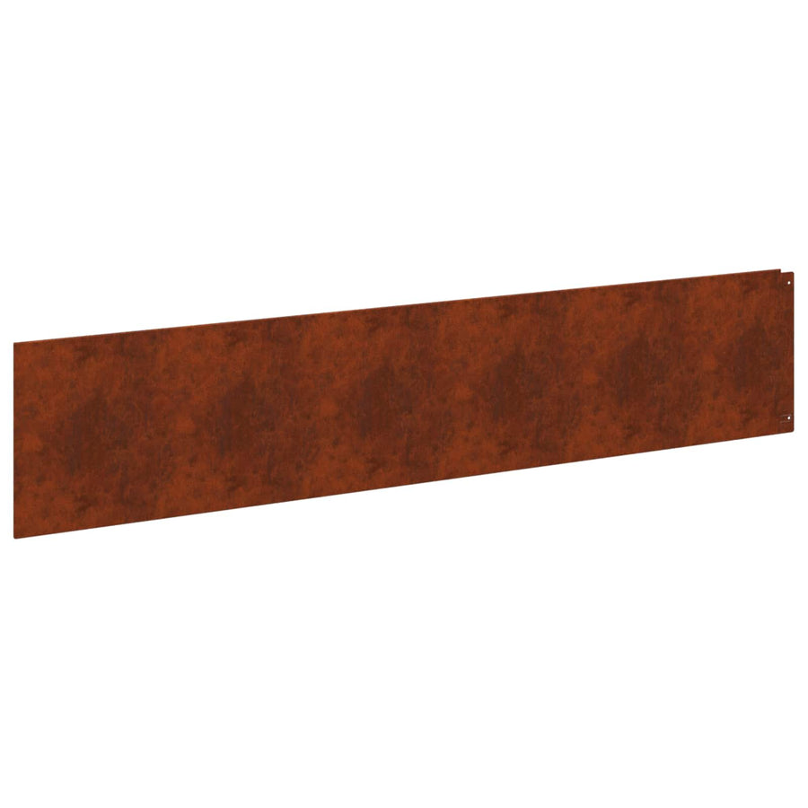 Gazonrand 10 pcs 100 x 22 cm Staal Roestig
