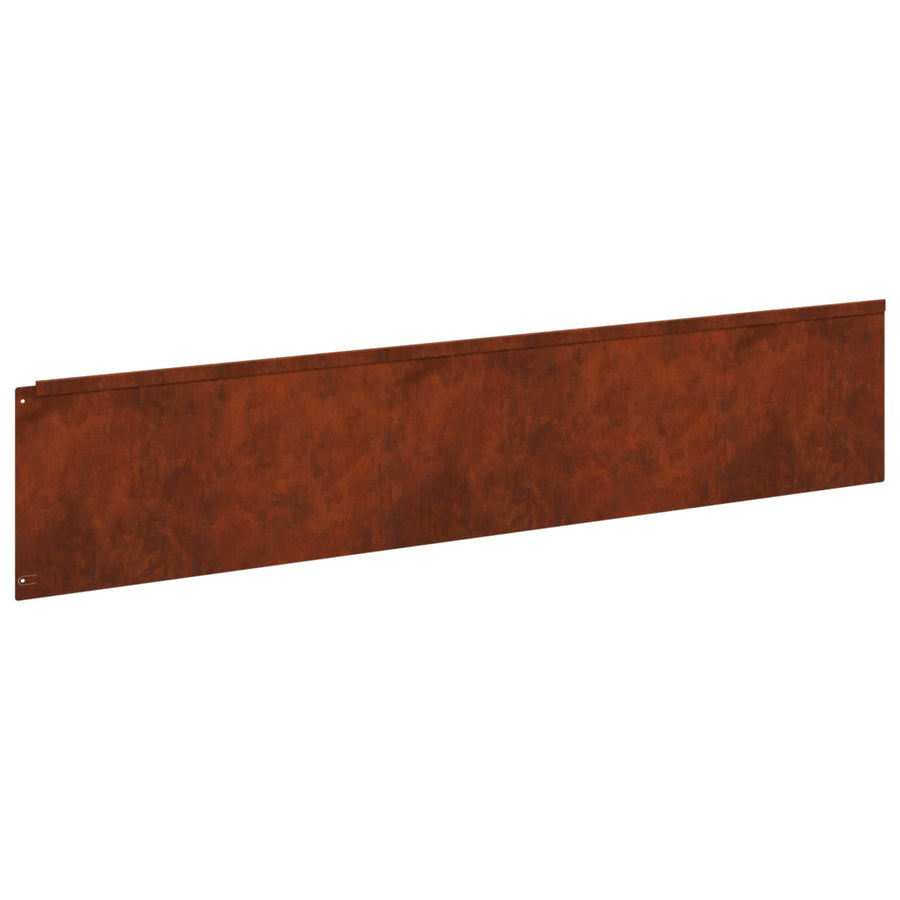 Gazonrand 10 pcs 100 x 22 cm Staal Roestig