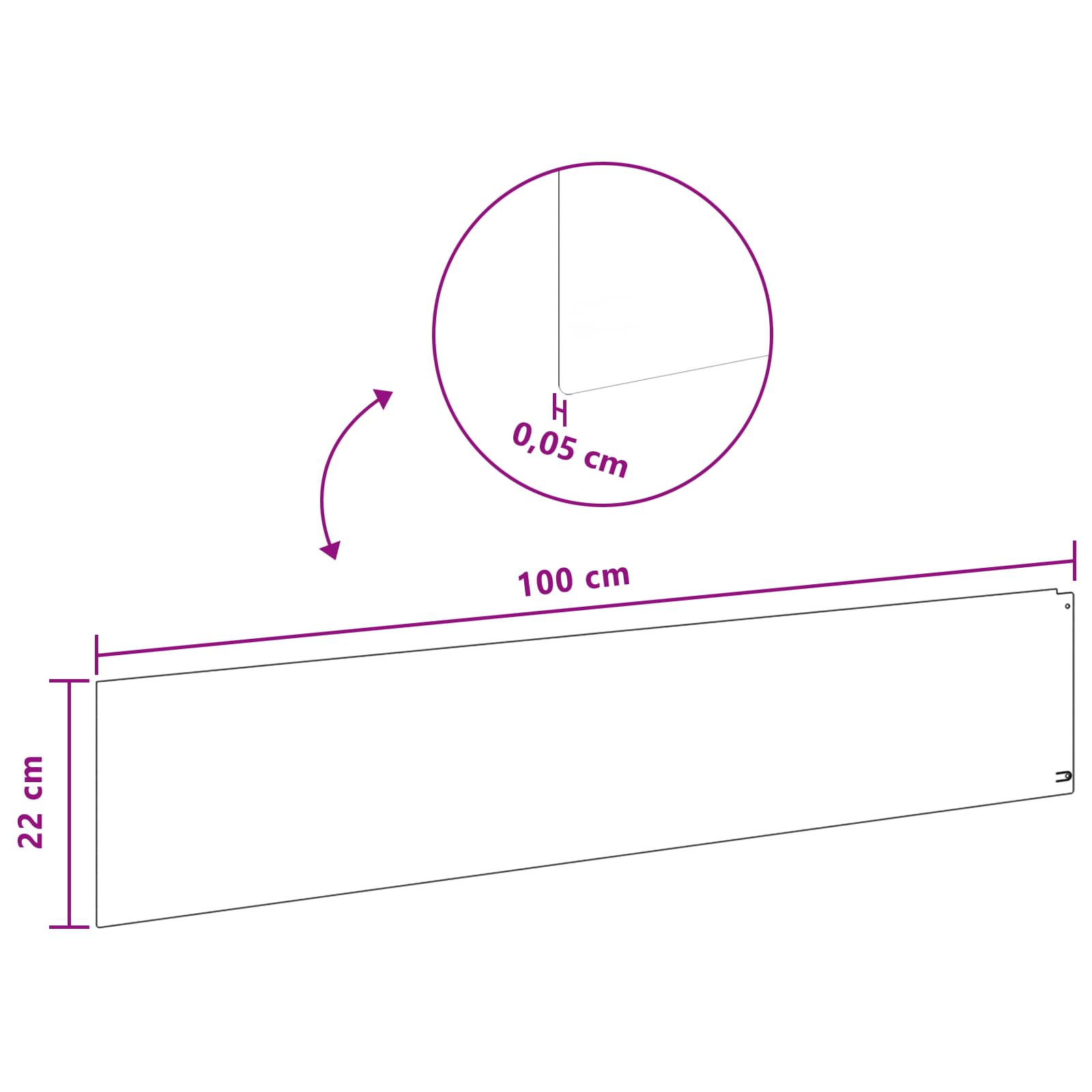 Gazonrand 20 pcs 100 x 22 cm Staal Roestig
