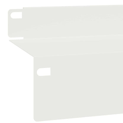 Gazonrand 10 st 100 x 10 x 8 cm Staal Wit