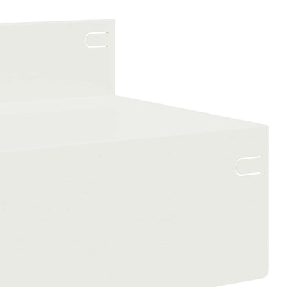 Gazonrand 30 st 100 x 10 x 8 cm Staal Wit