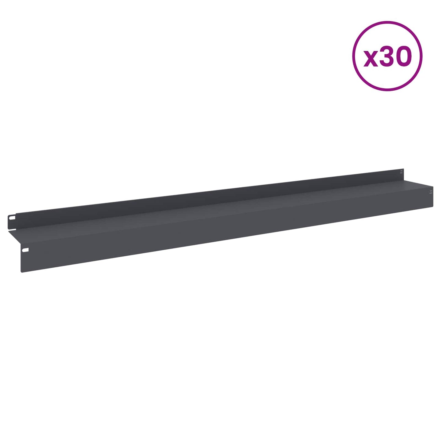 Gazonrand 30 st 100 x 10 x 8 cm Staal Antracietkleurig