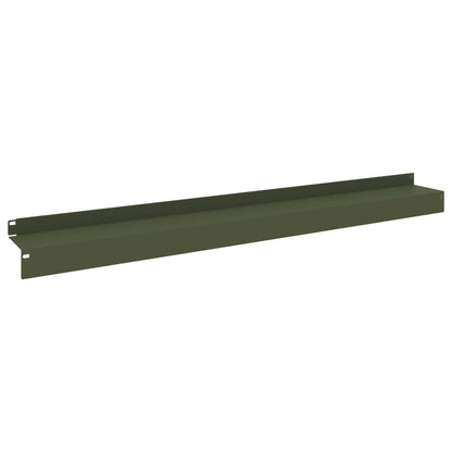 Gazonrand 20 st 100 x 10 x 8 cm Staal Olijfgroen