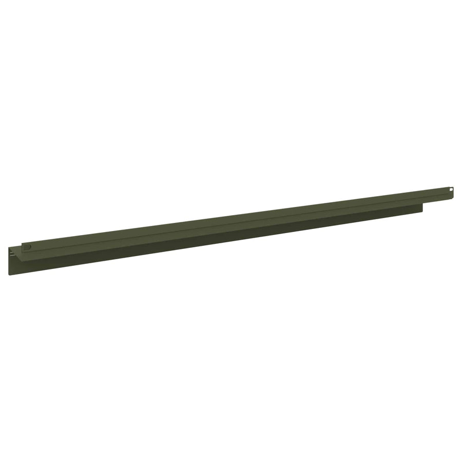 Gazonrand 20 st 100 x 10 x 8 cm Staal Olijfgroen