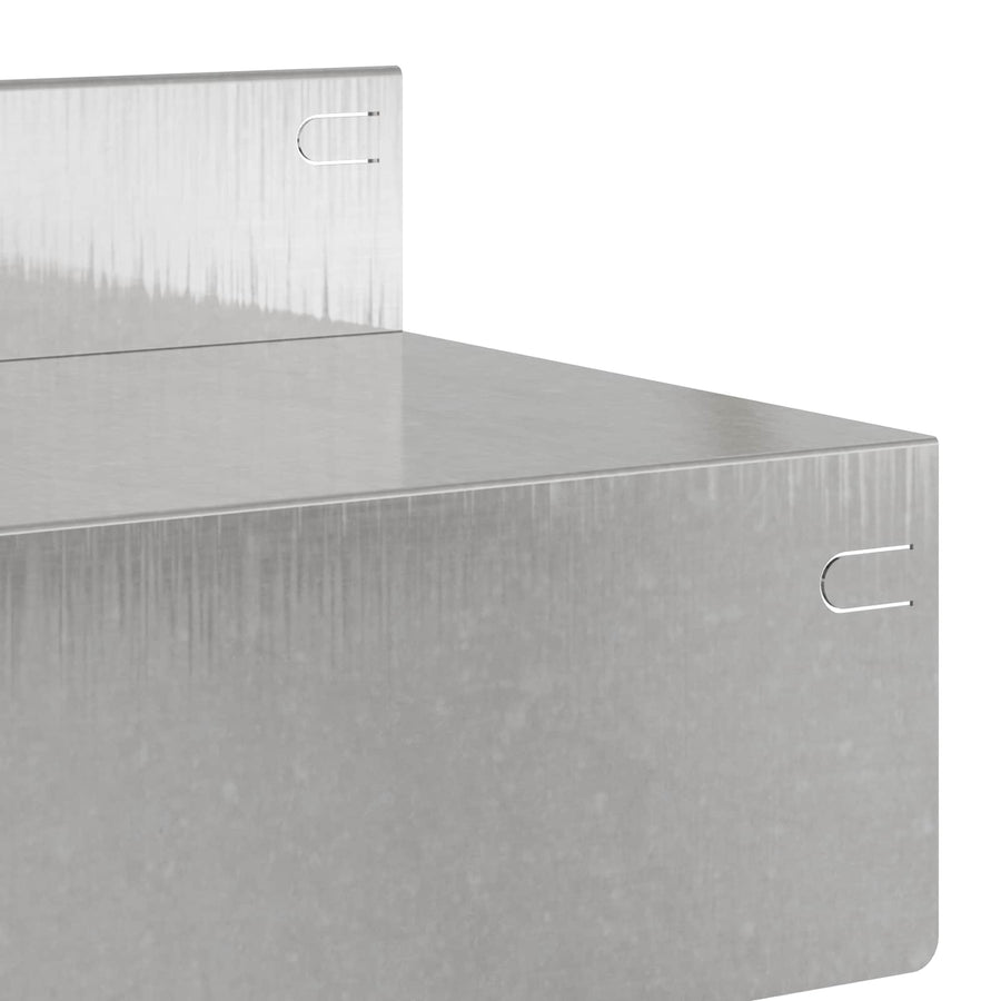 Gazonrand 30 pcs 100 x 10 x 8 cm Staal Zilverkleurig