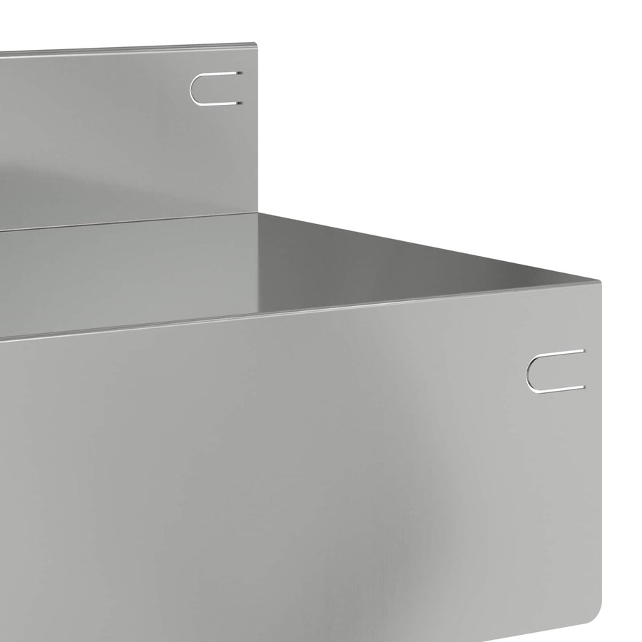 Gazonrand 30 pcs 100 x 10 x 8 cm Staal Zilverkleurig