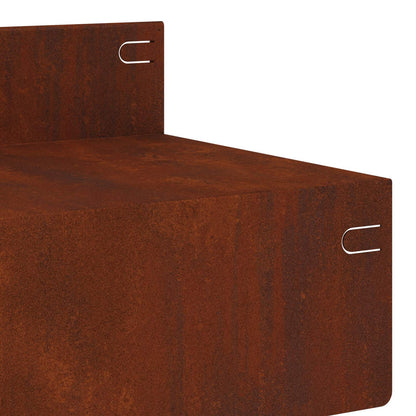 Gazonrand 10 pcs 100 x 10 x 8 cm Staal Roestig