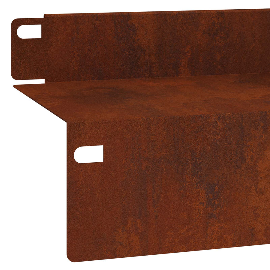 Gazonrand 20 pcs 100 x 10 x 8 cm Staal Roestig