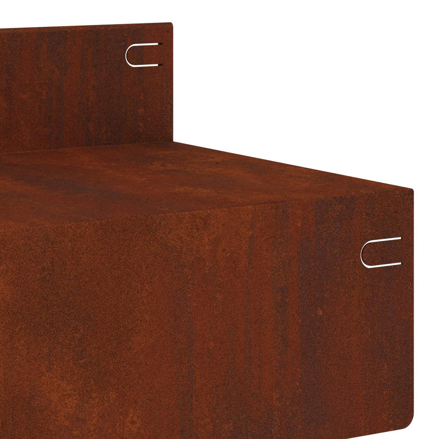Gazonrand 30 pcs 100 x 10 x 8 cm Staal Roestig