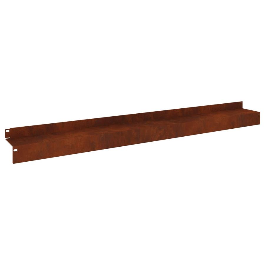 Gazonrand 30 pcs 100 x 10 x 8 cm Staal Roestig