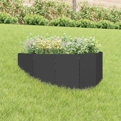 Gazonrand 100 x 45 cm Staal Zwart