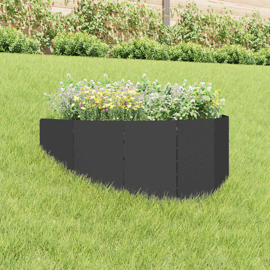 Gazonrand 100 x 45 cm Staal Zwart