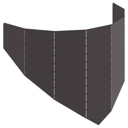 Gazonrand 100 x 45 cm Staal Zwart